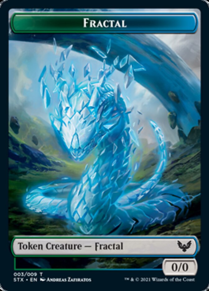 Fractal // Treasure Double-Sided Token [Strixhaven: School of Mages Tokens] | Rook's Games and More