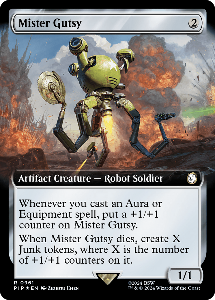 Mister Gutsy (Extended Art) (Surge Foil) [Fallout] | Rook's Games and More