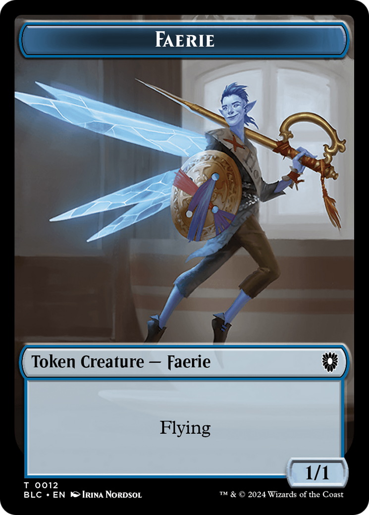 Spirit // Faerie Double-Sided Token [Bloomburrow Commander Tokens] | Rook's Games and More