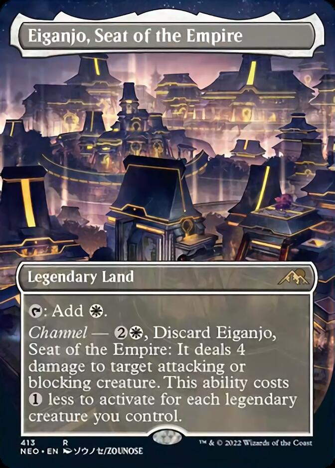 Eiganjo, Seat of the Empire (Borderless Alternate Art) [Kamigawa: Neon Dynasty] | Rook's Games and More