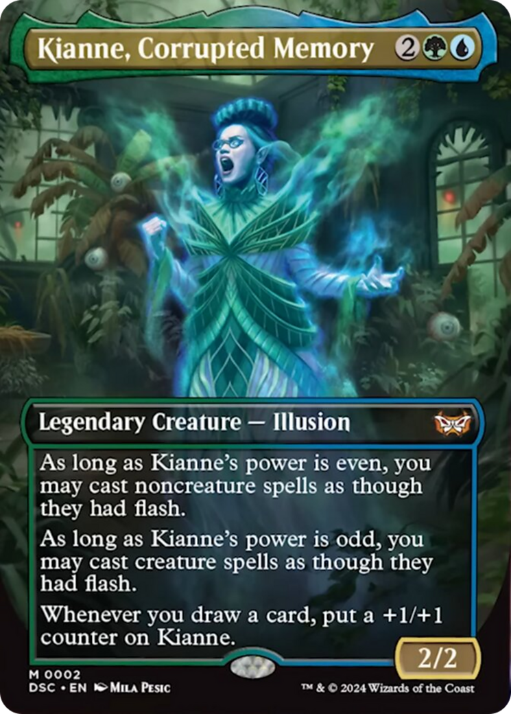 Kianne, Corrupted Memory (Borderless) [Duskmourn: House of Horror Commander] | Rook's Games and More