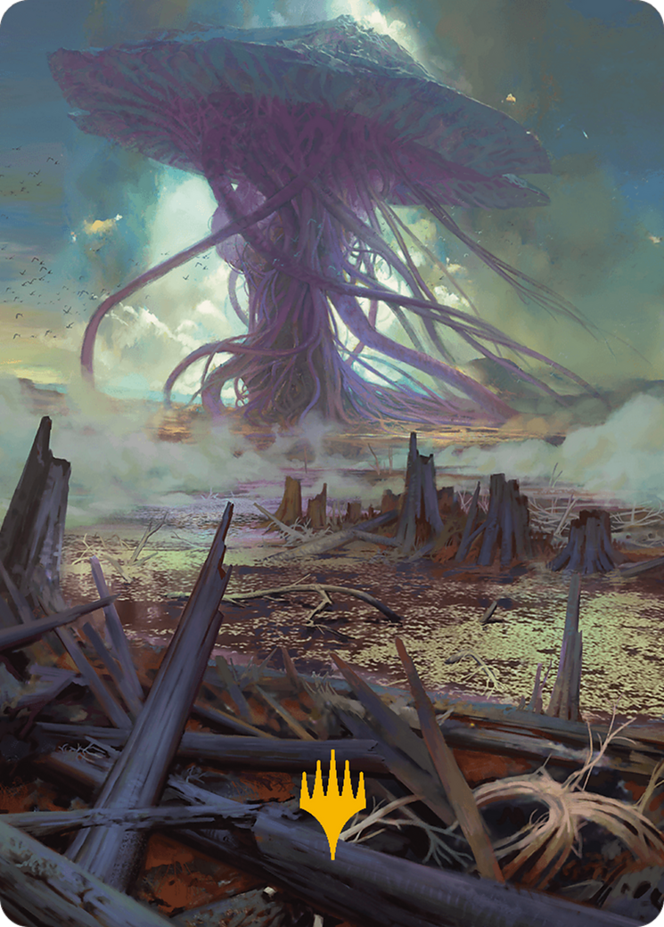 Swamp Art Card (Gold-Stamped Planeswalker Symbol) [Modern Horizons 3 Art Series] | Rook's Games and More