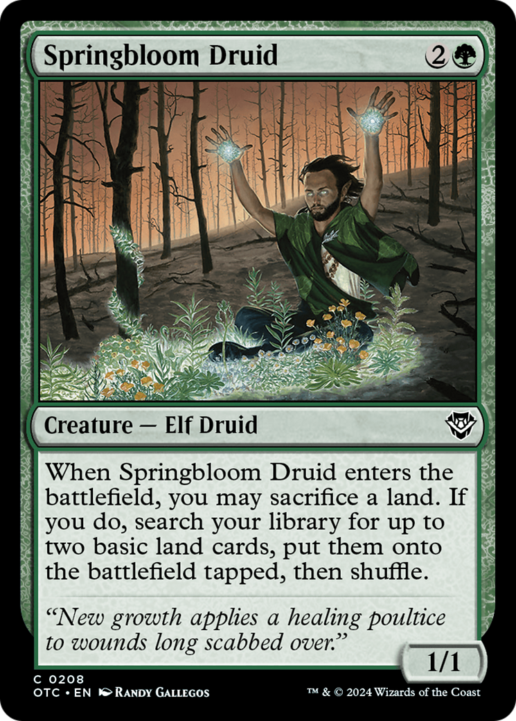 Springbloom Druid [Outlaws of Thunder Junction Commander] | Rook's Games and More