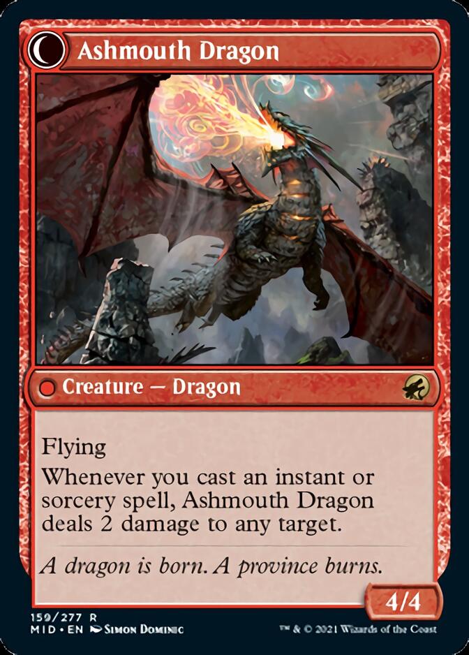 Smoldering Egg // Ashmouth Dragon [Innistrad: Midnight Hunt] | Rook's Games and More