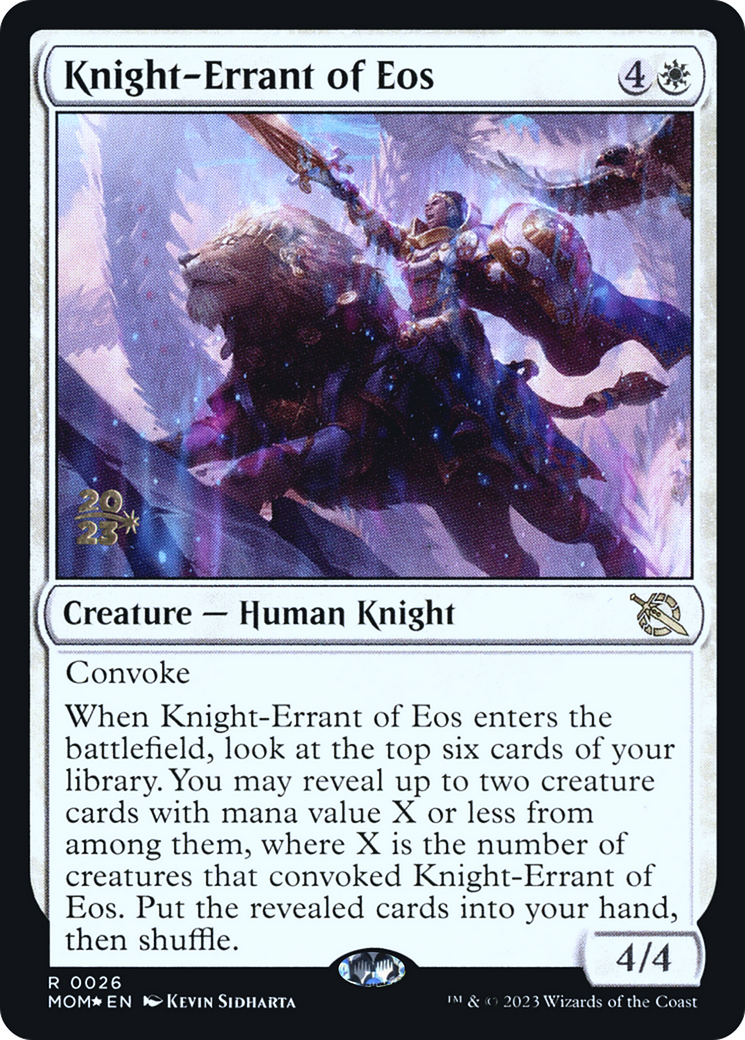 Knight-Errant of Eos [March of the Machine Prerelease Promos] | Rook's Games and More