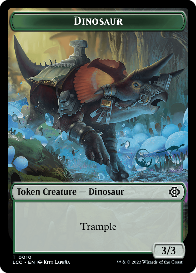 Elephant // Dinosaur (0010) Double-Sided Token [The Lost Caverns of Ixalan Commander Tokens] | Rook's Games and More