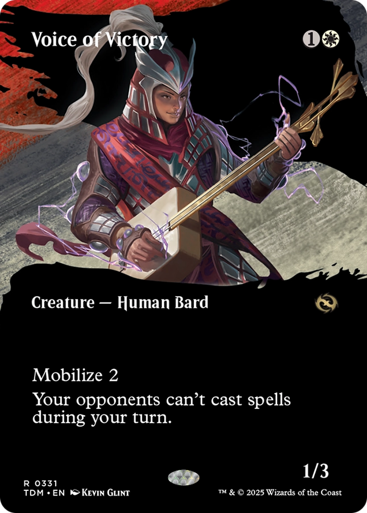 Voice of Victory (Borderless) [Tarkir: Dragonstorm] | Rook's Games and More