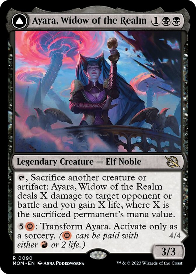 Ayara, Widow of the Realm // Ayara, Furnace Queen [March of the Machine] | Rook's Games and More