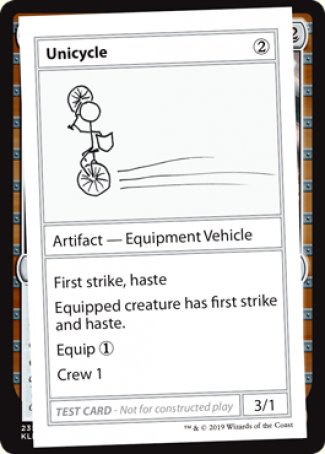 Unicycle (2021 Edition) [Mystery Booster Playtest Cards] | Rook's Games and More