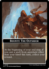 Bounty: The Outsider // Bounty Rules Double-Sided Token [Outlaws of Thunder Junction Commander Tokens] | Rook's Games and More