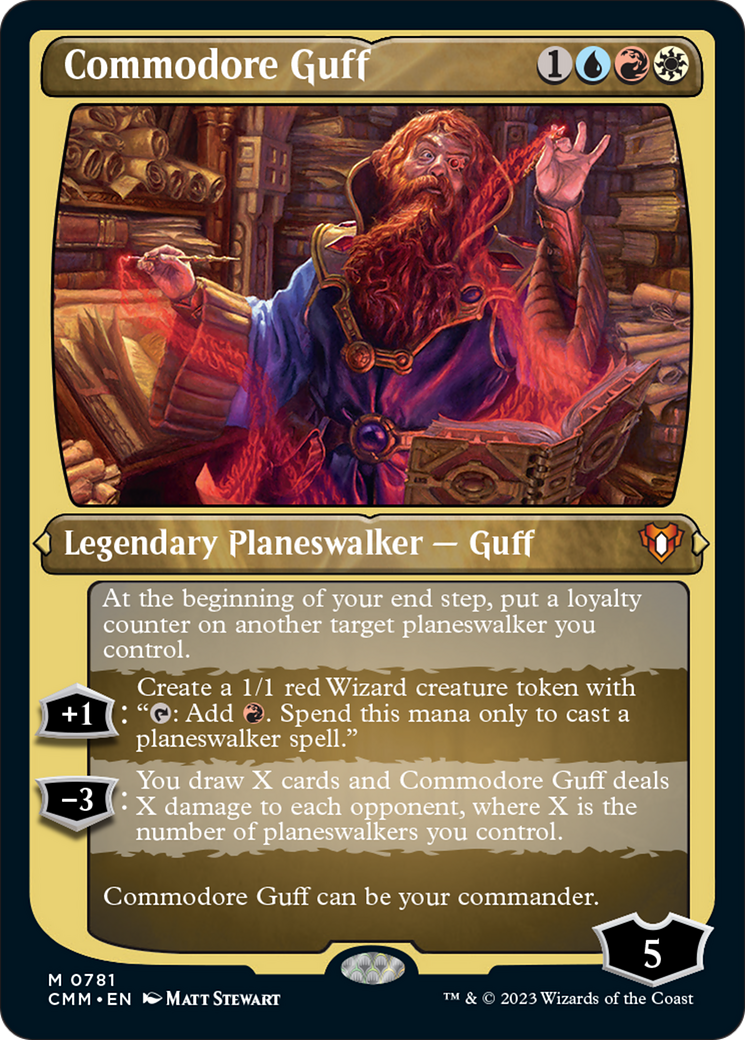 Commodore Guff (Display Commander) (Foil Etched) [Commander Masters] | Rook's Games and More