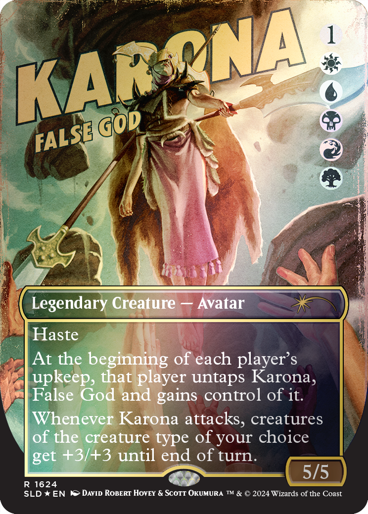 Karona, False God (Rainbow Foil) [Secret Lair Drop Series] | Rook's Games and More