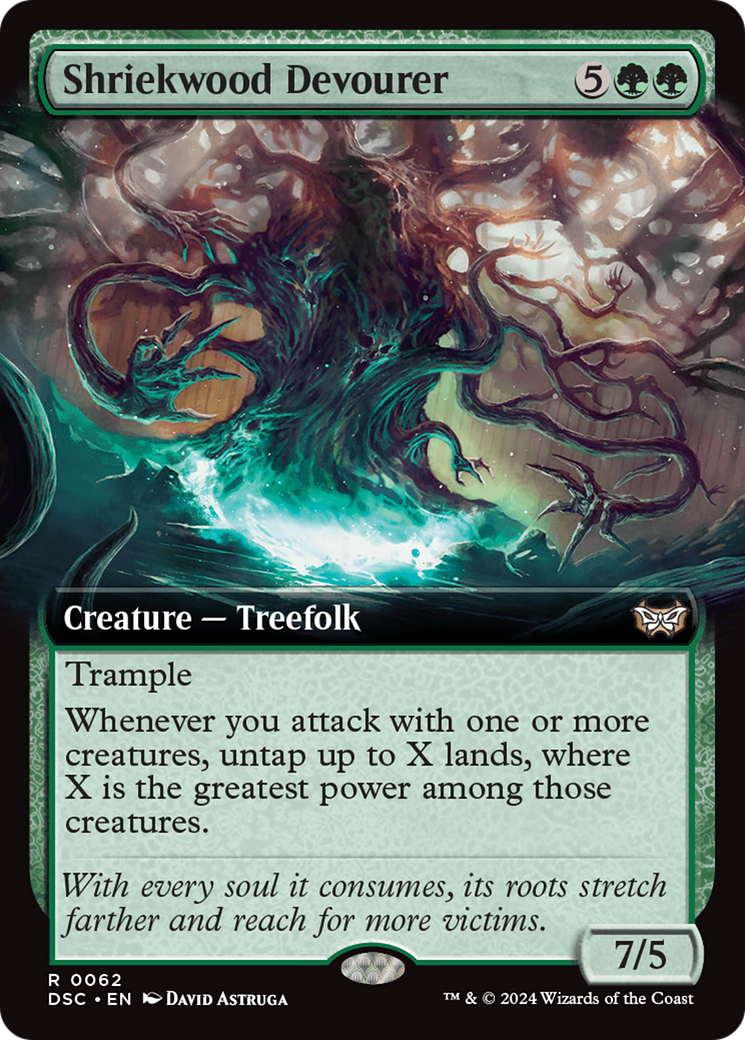 Shriekwood Devourer (Extended Art) [Duskmourn: House of Horror Commander] | Rook's Games and More