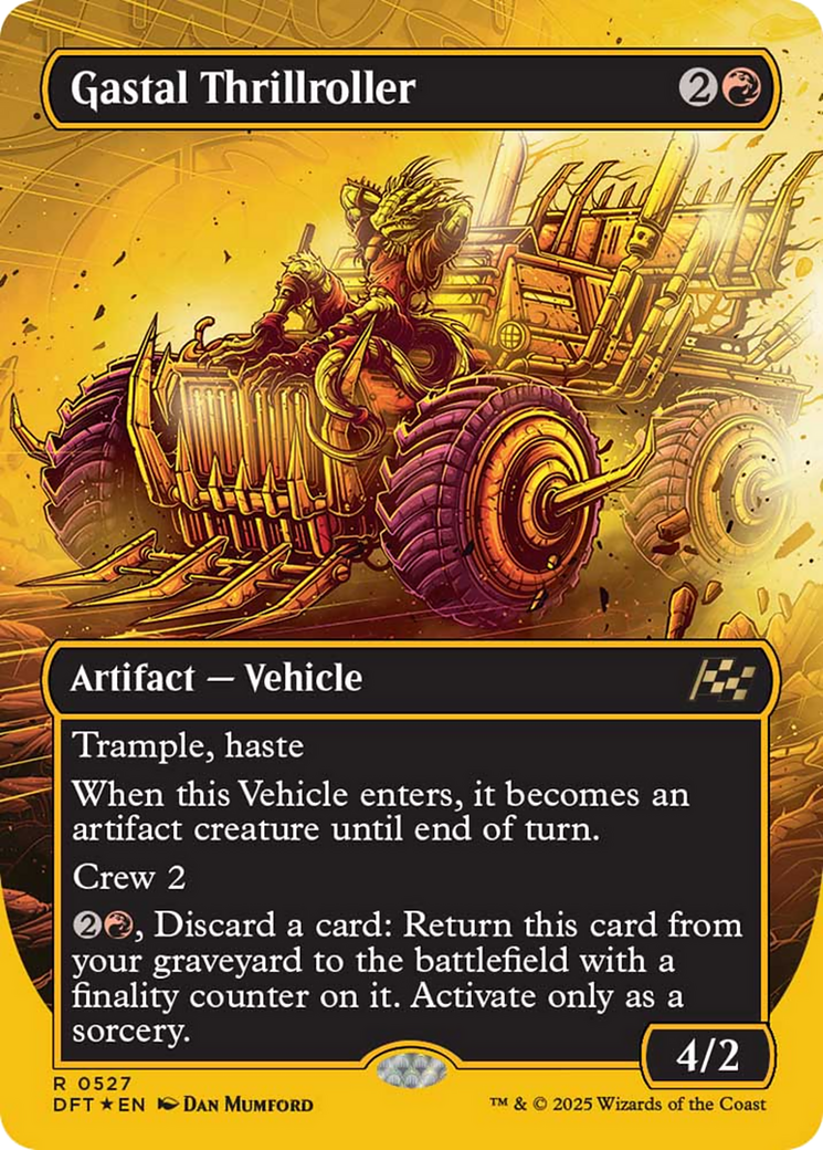 Gastal Thrillroller (Borderless) (First-Place Foil) [Aetherdrift] | Rook's Games and More