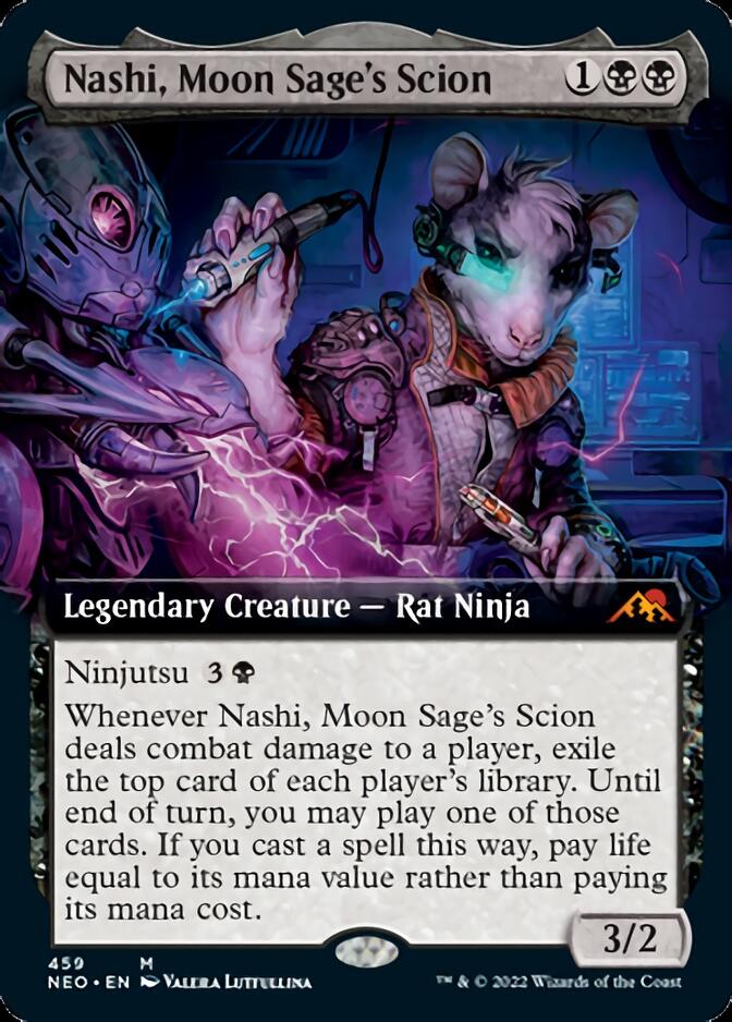 Nashi, Moon Sage's Scion (Extended Art) [Kamigawa: Neon Dynasty] | Rook's Games and More