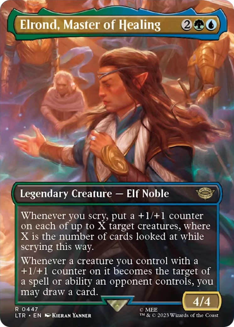 Elrond, Master of Healing (Borderless Alternate Art) [The Lord of the Rings: Tales of Middle-Earth] | Rook's Games and More