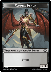 Vampire (0006) // Vampire Demon Double-Sided Token [The Lost Caverns of Ixalan Commander Tokens] | Rook's Games and More