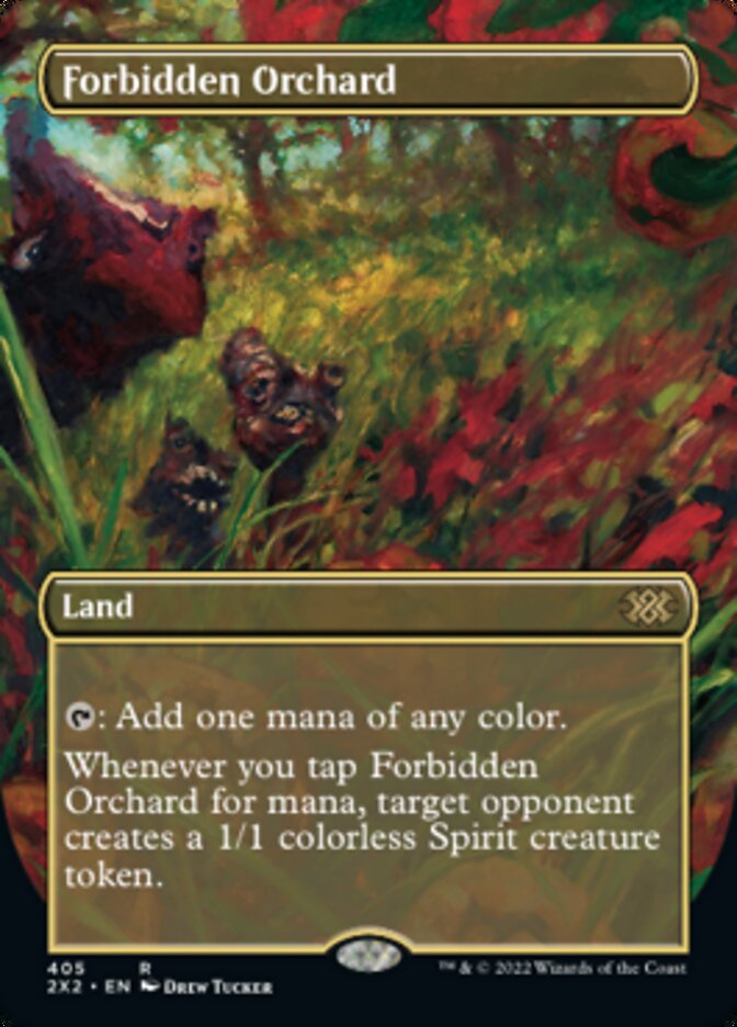 Forbidden Orchard (Borderless Alternate Art) [Double Masters 2022] | Rook's Games and More