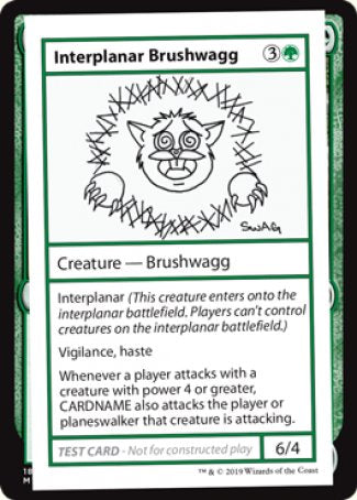 Interplanar Brushwagg (2021 Edition) [Mystery Booster Playtest Cards] | Rook's Games and More