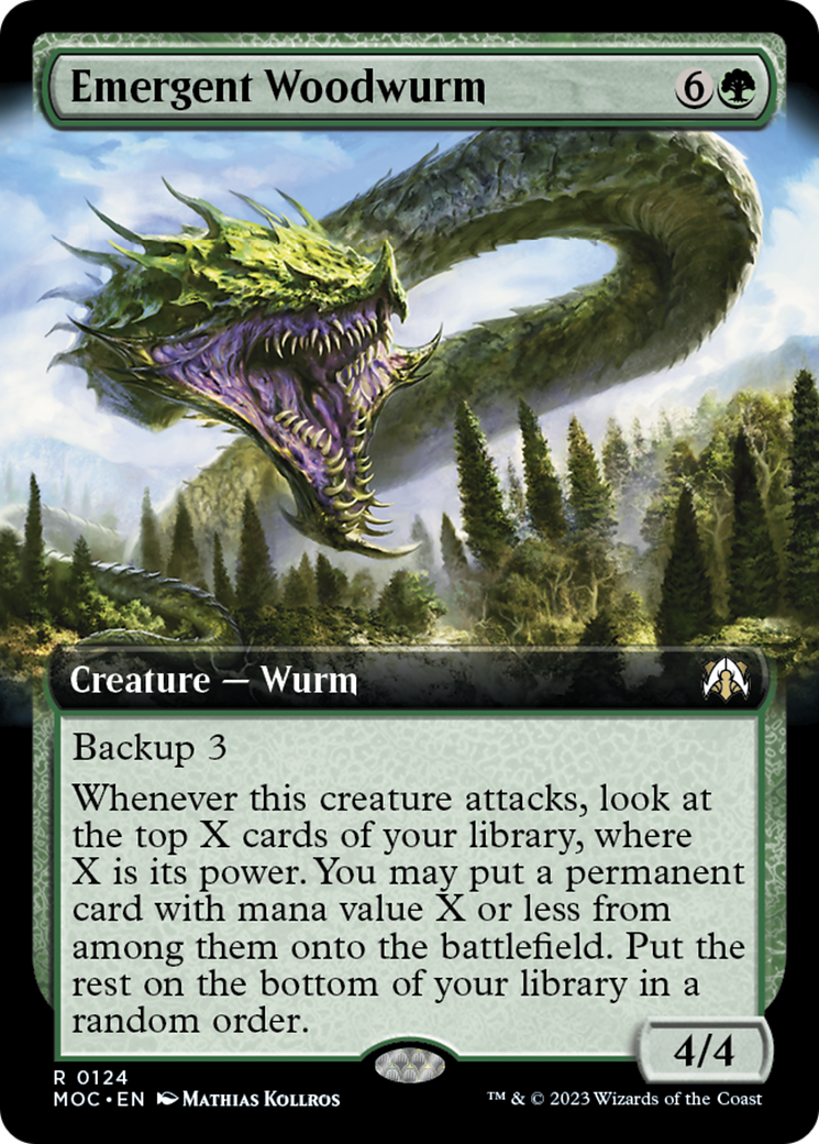 Emergent Woodwurm (Extended Art) [March of the Machine Commander] | Rook's Games and More