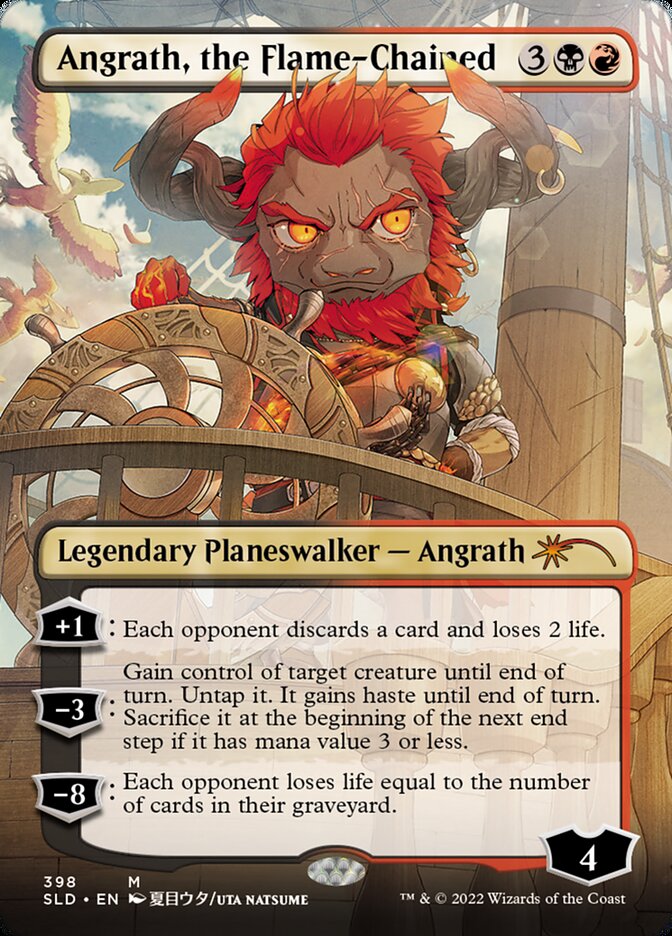 Angrath, the Flame-Chained (Borderless) [Secret Lair Drop Series] | Rook's Games and More