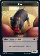 Rat // Food (0011) Double-Sided Token [Wilds of Eldraine Tokens] | Rook's Games and More