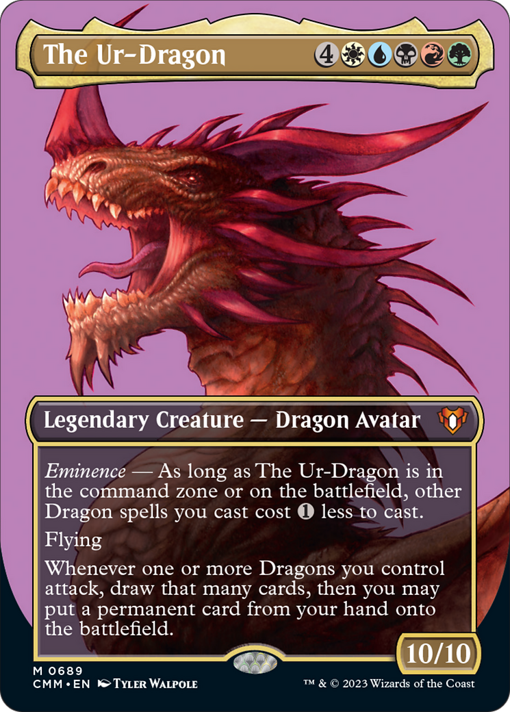 The Ur-Dragon (Borderless Profile) [Commander Masters] | Rook's Games and More