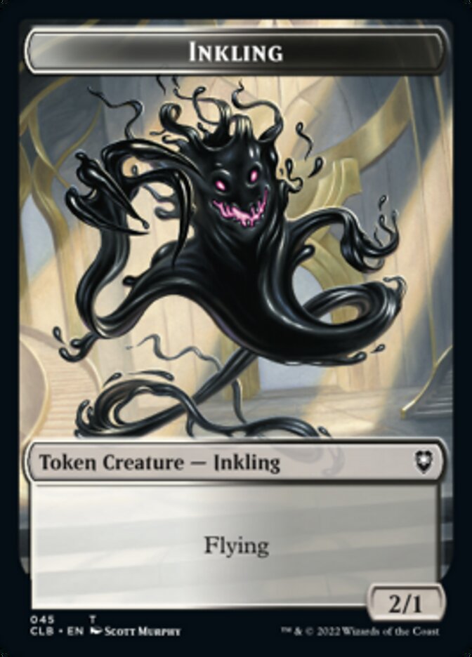 Warrior // Inkling Double-Sided Token [Commander Legends: Battle for Baldur's Gate Tokens] | Rook's Games and More