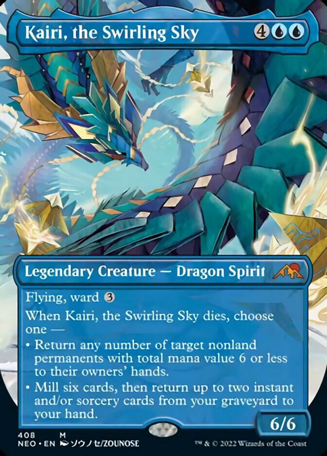 Kairi, the Swirling Sky (Borderless Alternate Art) [Kamigawa: Neon Dynasty] | Rook's Games and More