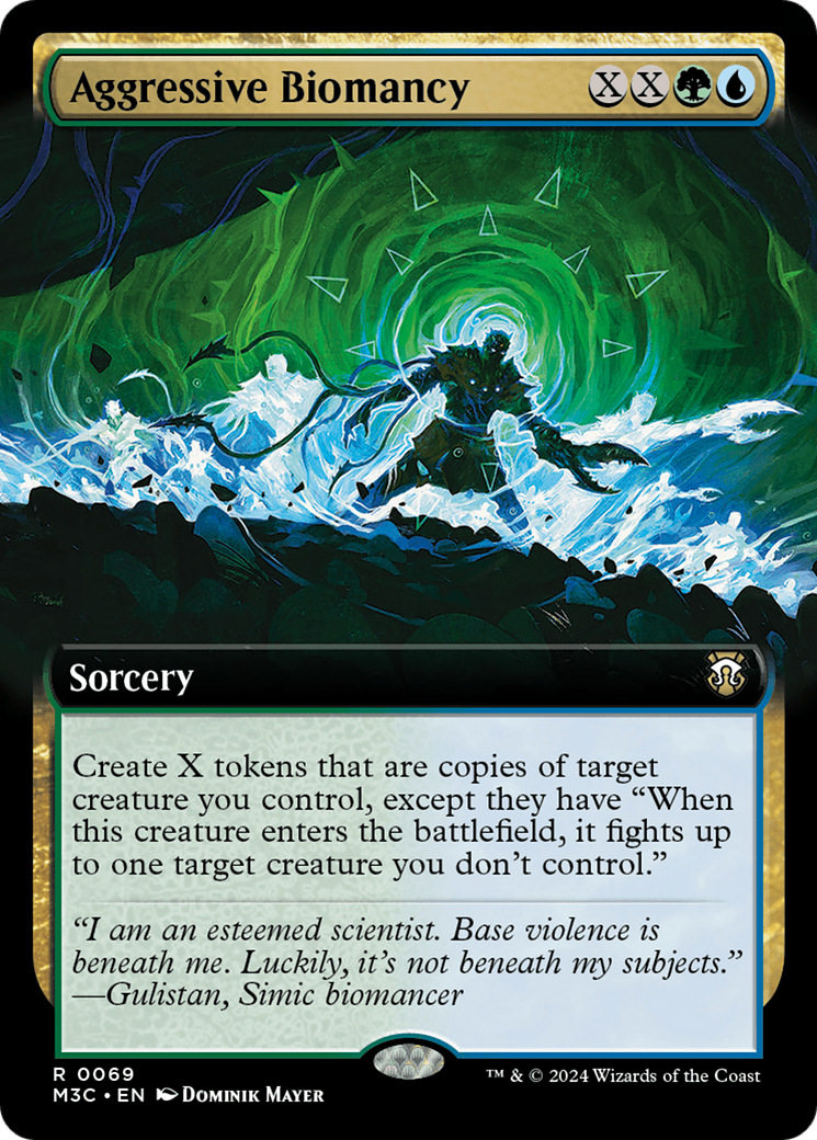Aggressive Biomancy (Extended Art) (Ripple Foil) [Modern Horizons 3 Commander] | Rook's Games and More