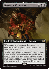 Demonic Covenant (Extended Art) [Duskmourn: House of Horror Commander] | Rook's Games and More