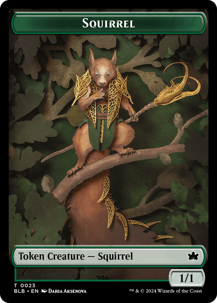 Squirrel // Darkstar Augur Double-Sided Token [Bloomburrow Tokens] | Rook's Games and More