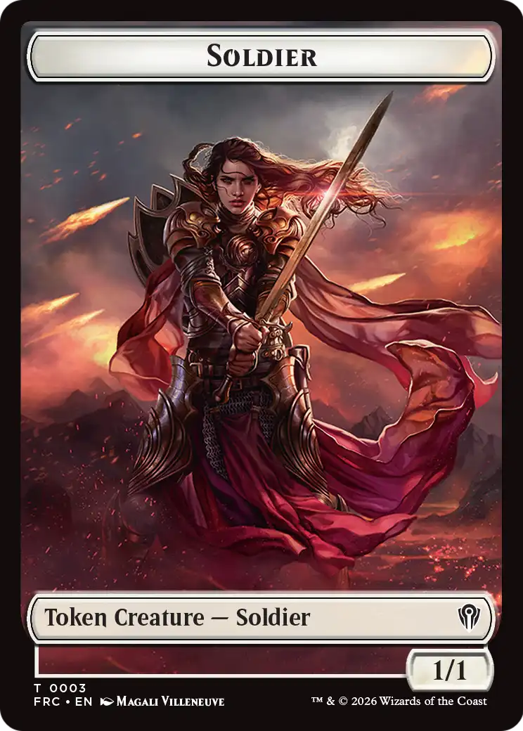 Soldier // Shark Double-Sided Token [Reality Fracture Commander Tokens] | Rook's Games and More