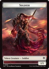 Soldier // Shark Double-Sided Token [Reality Fracture Commander Tokens] | Rook's Games and More