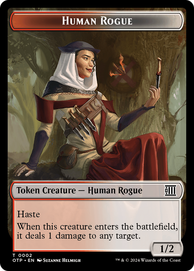 Human Rogue Token [Outlaws of Thunder Junction: Breaking News Tokens] | Rook's Games and More
