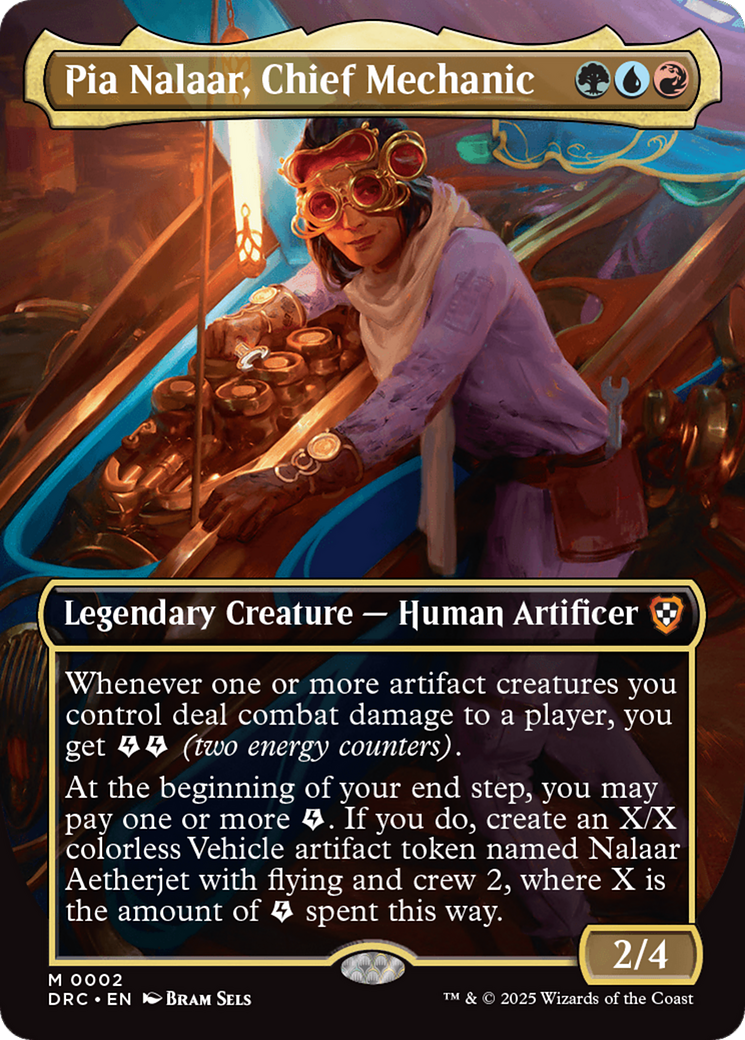 Pia Nalaar, Chief Mechanic (Borderless) [Aetherdrift Commander] | Rook's Games and More