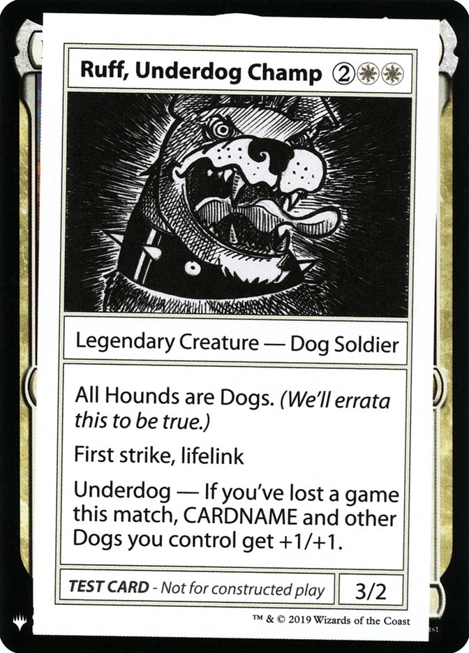 Ruff, Underdog Champ [Mystery Booster Playtest Cards] | Rook's Games and More