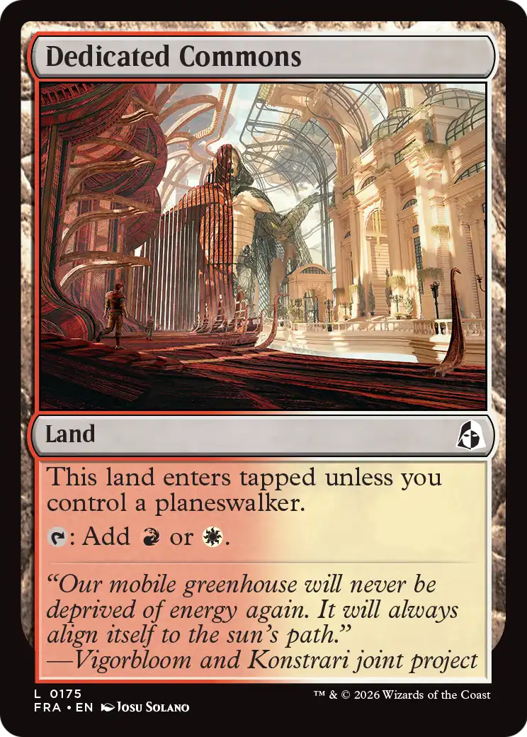 Dedicated Commons [Reality Fracture] | Rook's Games and More