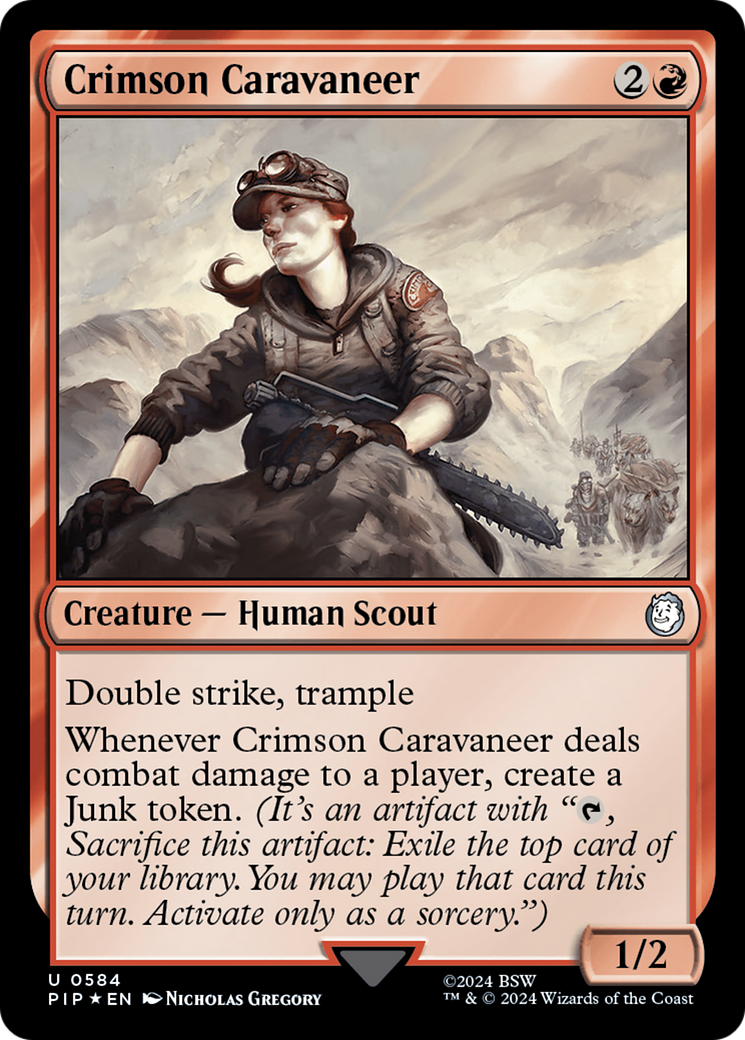 Crimson Caravaneer (Surge Foil) [Fallout] | Rook's Games and More