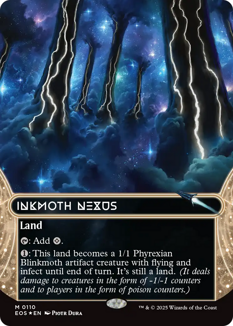 Inkmoth Nexus (0110) (Borderless) (Galaxy Foil) [Edge of Eternities: Stellar Sights] | Rook's Games and More