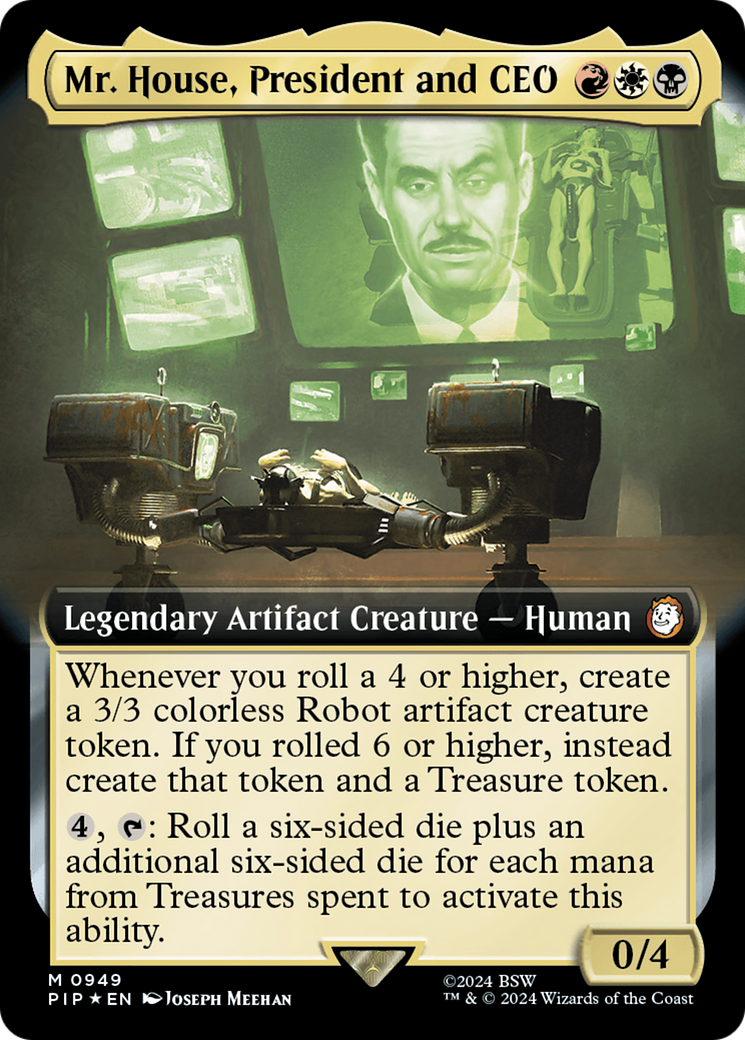 Mr. House, President and CEO (Extended Art) (Surge Foil) [Fallout] | Rook's Games and More