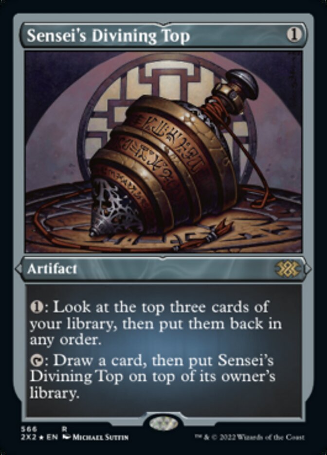 Sensei's Divining Top (Foil Etched) [Double Masters 2022] | Rook's Games and More