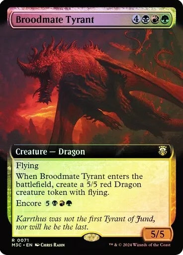 Broodmate Tyrant (Extended Art) (Ripple Foil) [Modern Horizons 3 Commander] | Rook's Games and More