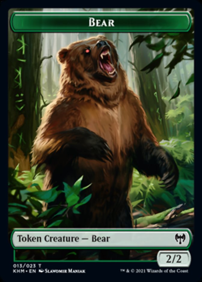 Bear Token [Kaldheim Tokens] | Rook's Games and More