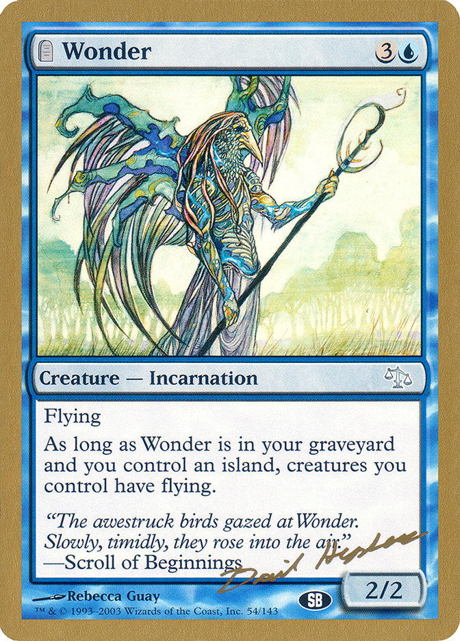 Wonder (Dave Humpherys) (SB) [World Championship Decks 2003] | Rook's Games and More