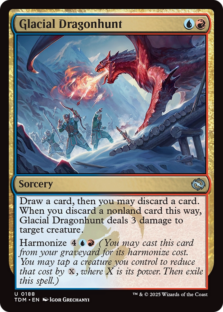 Glacial Dragonhunt [Tarkir: Dragonstorm] | Rook's Games and More