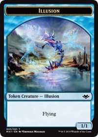 Illusion (005) // Wrenn and Six Emblem (021) Double-Sided Token [Modern Horizons Tokens] | Rook's Games and More