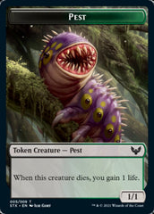 Inkling // Pest Double-Sided Token [Strixhaven: School of Mages Tokens] | Rook's Games and More