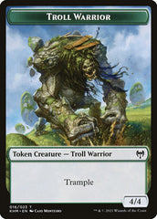 Human Warrior // Troll Warrior Double-Sided Token [Kaldheim Tokens] | Rook's Games and More
