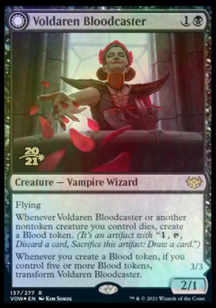 Voldaren Bloodcaster // Bloodbat Summoner [Innistrad: Crimson Vow Prerelease Promos] | Rook's Games and More